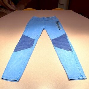 Blue Disney Parks Merch Disneyland Distressed Moto Leggings Size XS
